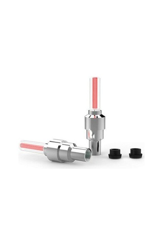 Piranha Pembe Led Işıklı Lastik Sibop Kapağı 2li