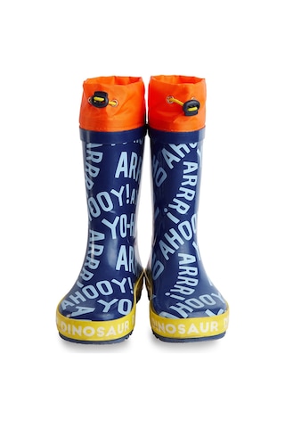 Denokids Renkli Dinozorlar Erkek Çocuk Yağmur Botu Lacivert