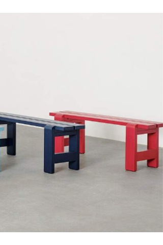 Ahşap Bank Kırmızı 110 Cm