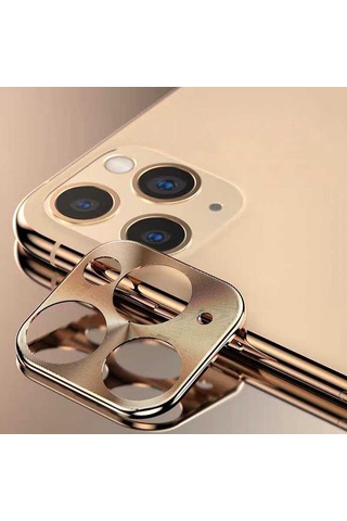 Apple Uyumlu iPhone 11 Pro Zore Metal Kamera Koruyucu Kırmızı