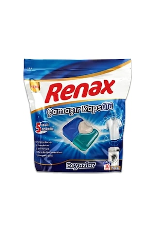 Renax Çamaşır Kapsülü 30 Yıkama Beyazlar X 2 Adet
