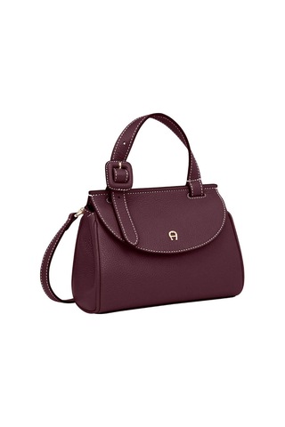 Aigner Miranda Mini Çanta Xs, Deri, Ayarlanabilir Askılı, Manyetik Kapamalı Şık Kadın Omuz Çantası Bordo