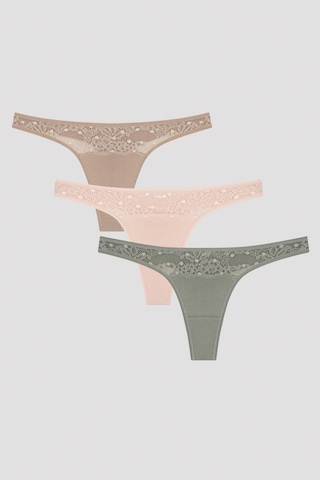 Penti Fresh Spring Dantelli 3lü Tanga Külot Çok Renkli Çok Renkli