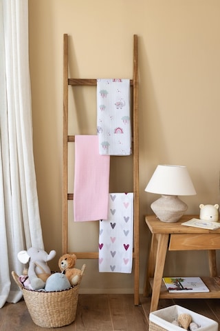 Çok Amaçlı Müslin Örtü & Battaniye 3'lü Set Pamuk Oeko-teks Sertifikalı 80x80 CM Beyaz - Pembe