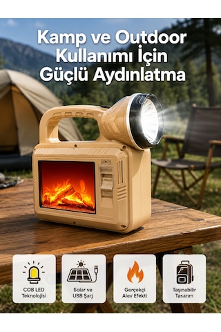 Efektli Güneş Enerjili Lamba Su Geçirmez - 5000