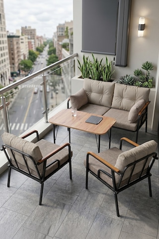 Ekon Serisi 1. Sınıf 2+1+1 Cappucino Bahçe Balkon Oturma Koltuk Takımı