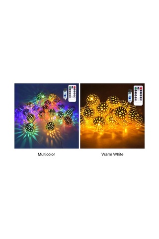 Shineyee Renkli Led Toplum Işık Zinciri, Noel Dekorasyonu, Usb Kumandalı 8 Fonksiyonlu, Islak Beyaz, 6m 40 Işık