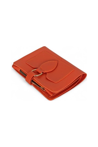 Deri Görünümlü Kadın Mercan Cüzdan Pwcnt145 Mercan