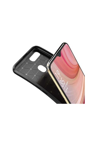 Oppo A7x Kılıf Zore Negro Silikon Kapak Kahverengi