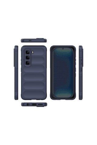 Mobilteam İnfinix Hot 50 4g Kılıf Esnek Tpu Oyuklu Arka Yüzey Tasarımlı Etnik Silikon Yeşil