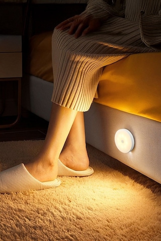 Waldern Yuvarlak Sensörlü Şarjlı Şerit Led Işık 2in1 Beyaz-gün Işığı 8 Ledli