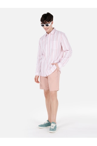 Colin's Colins Regular Fit Shirt Yaka Desenli Pembe Erkek Uzun Kol Gömlek Cl1067583 Q1.v1 Plı Pembe
