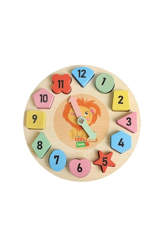 Baby Toys Montessori Ahşap Puzzle Saat Byt-9889