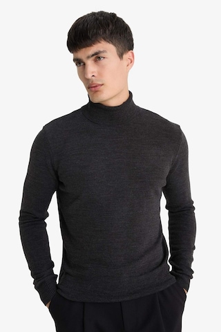 Defacto Slim Fit Dar Kesim Balıkçı Yaka Basic Düz Triko Kazak R1124az25wngr210 Gri-gr210