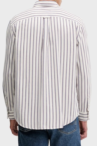 Tommy Jeans Çizgili % 100 Pamuk Relaxed Fit Uzun Kollu Gömlek Erkek Gömlek Dm0dm22406 Ybh Beyaz