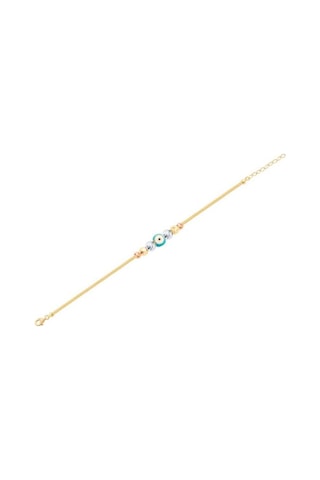 Tektaş - 3 Renkli Altın 14 Ayar Toplu Bileklik N11.3149 Sarı Altın