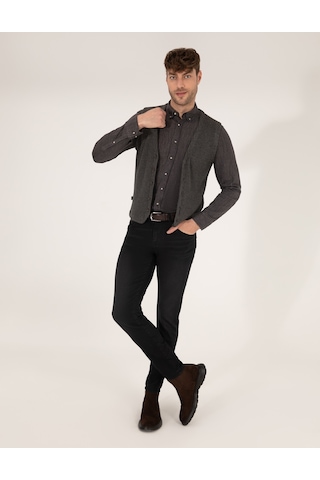 Pierre Cardin Erkek Gri Melanj Triko Yelek 50263175-vr086 Gri Melanj
