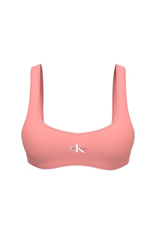 Calvin Klein Kadın Pembe Logo Detaylı Bralet Bikini Üstü-13576 Pembe