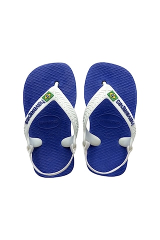 Havaianas Baby Brasıl Logo Iı Erkek Bebek Parmak Arası Sandalet 4140577 2711 Mavi