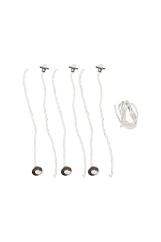 Kopçalı Kandil Fitili, 3 Mm Kalınlıkta, 6 Adet Set Açık Bej