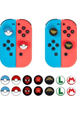 Nintendo Switch/switch Oled Uyumlu 3d Analog Koruyucu Silikon