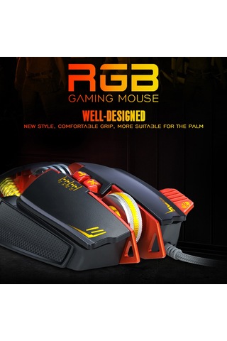 Maiyame T-wolf V9 Rgb Aydınlatmalı Profesyonel Oyun Faresi, 3200 Dpı, 7 Işık Modu, Ergonomik Tasarım, Windows/mac Uyumlu 001