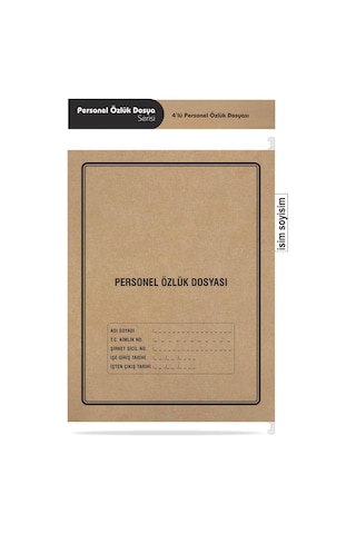 Metal Askılı Personel Özlük Dosyası 4 Yapraklı 50 Li Paket