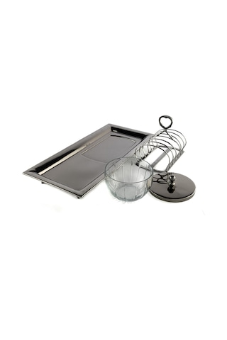 Mikasa Moor Füme Tost Servis Tabağı 37x17x14 Cm