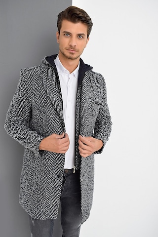 Plt9371 Dewberry Erkek Palto-desenli Lacivert Desenli Lacivert