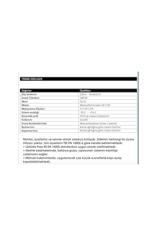 Upgate 90 Temassız 90 Derece Açabilen Kapı İtici Mekanizması