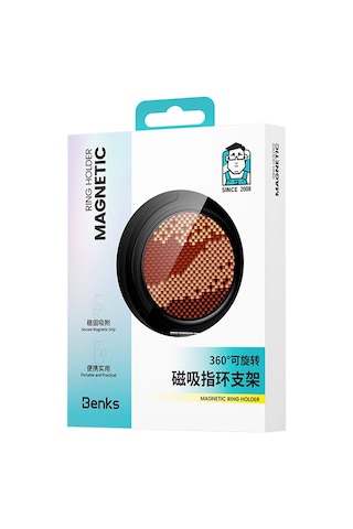 Benks Magnetik Özellikli 360 Dönebilen Goldentide 600d Kevlar Tasarımlı Parmak Ring Stand Gold