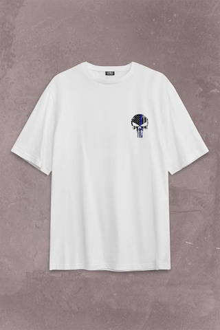 The Crazy Punisher Cezalandırıcı Frank Castle Sırt Ön Baskılı Oversize Tişört Unisex T-shirt 001
