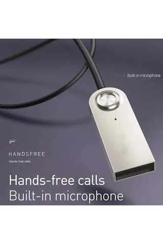 Bluetooth Araç Kiti Aux Kablolu Kablosuz Bağlantı Kablosu Mikrofonlu Bakır Sargı Araba Hoparlör Bağlantısı İçin