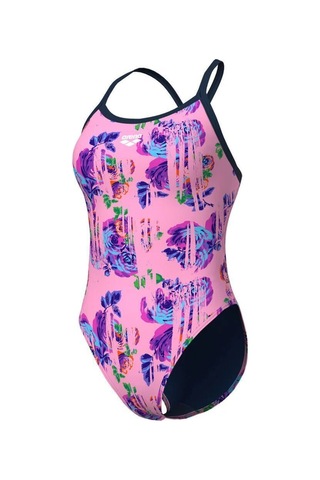 Women's Arena Rose Texture Swımsuıt Xcross Back Kadın Yüzücü Mayosu Çok Renkli