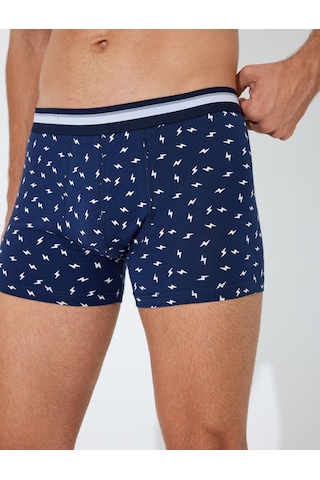 Koton 3'lü Boxer Seti Şimşek Baskılı Çok Renkli Lacivert Desenli 5wlm90004mk Lacivert