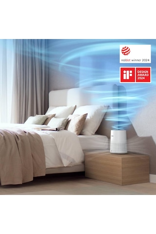 Philips 600 Serisi Hava Temizleme Cihazı, Alerjisi Olanlar İçin Ultra Sessiz Ve Enerji Tasarruflu, Hepa Filtre Kirleticilerin %99,97'sini Giderir, 44 M²'ye Kadar Odalar İçin, Uygulama Kontrollü, Beyaz Ac0650/10