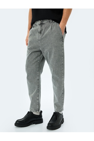 Koton Pamuklu Loose Fit Jean Pantolon - Steve Jean Gri 5sam40056ıd Gri