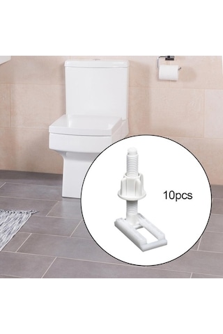 Trendooze 10 Adet Klozet Menteşe Cıvata Montaj Vidaları, Beyaz, Özel Tasarım Beyaz