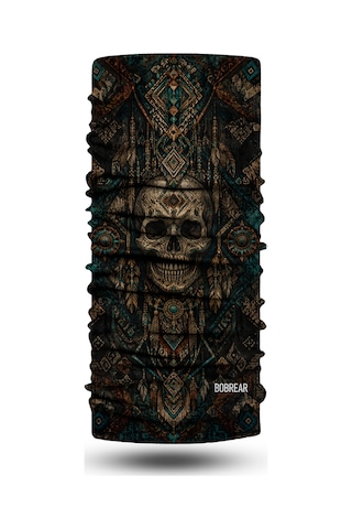 Bobrear Etnik Kuru Kafa Desenli Çok Amaçlı Buff Bandana Boyunluk Çok Renkli