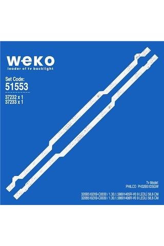 Wkset-6553 37232x1 37233x1 320b5102x9-c0030 2 Adet Led Bar Tvnizi Açıp İçindeki Led Barla Birebir Aynısı Olduğunu Görmeden Almayınız. Sonrasında İade Almamaktayız. Beyaz