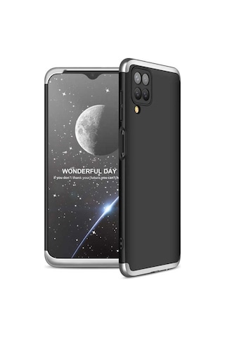 Galaxy M12 Kılıf Zore Ays Kapak Siyah-Gri