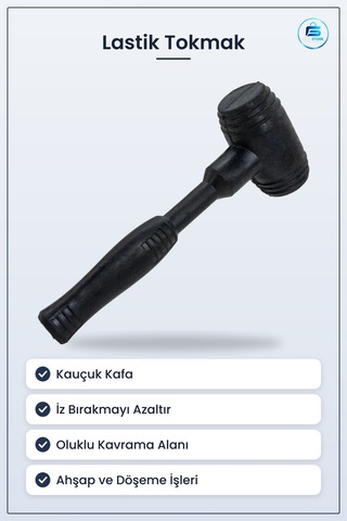 Lastik Tokmak 'lık Çekiç Kauçuk Kafa Hırdavat El Aleti Montaj Döş