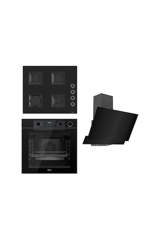 Ferre Steamart-Fryart Serisi Siyah Ankastre Set SS205 - QEP64CS - D063