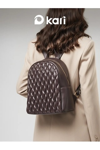 Kari Şehir A5 Deri Sırt Çantası 468601634 Koyu Kahverengi