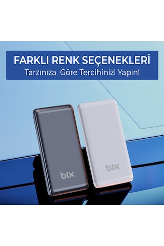 Bix Bxpb107 10000mah 20w Pd Type-c Usb Scp 22.5w Powerbank Beyaz