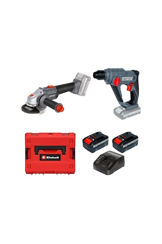 Kraftixx By Einhell Akülü Taşlama ve Darbeli Kırıcı Delici Matkap Seti 2x3 Amper Çantalı Set