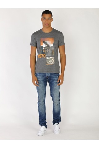 Roberto Cavalli Erkek Tshirt /M.Rob.0421.14024 Koyu Gri