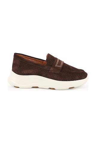 Mamma Mia Mammamia Kadın Kahve Hakiki Deri Comfort Sneaker Kalın Taban Bağcıklı Günlük Ayakkabı
