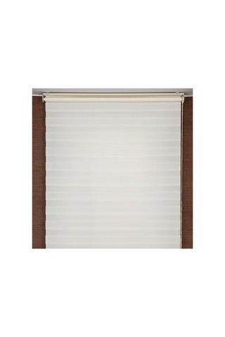 Ekru Kırık Beyaz Bambu İthal Zebra Stor Perde Dilimsiz