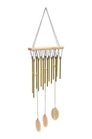 Cajuart Dekoratif Altın Metal Çubuklar Rüzgar Çanı Ev Balkon Dekor